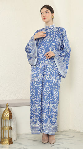 Blue Songket Long Dress