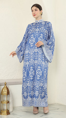Blue Songket Long Dress