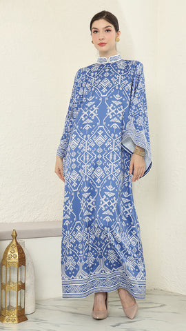 Blue Songket Long Dress