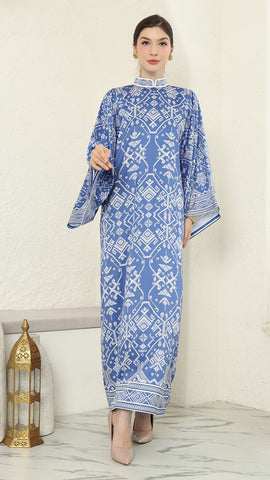 Blue Songket Long Dress