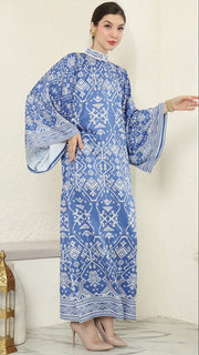 Blue Songket Long Dress