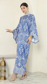 Blue Songket Long Dress