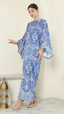 Blue Songket Long Dress