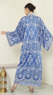 Blue Songket Long Dress