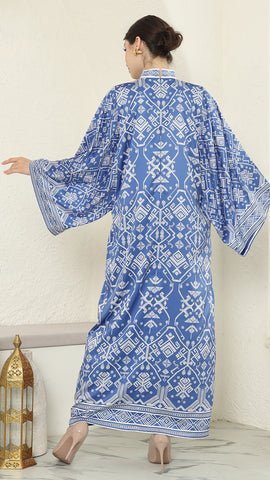 Blue Songket Long Dress