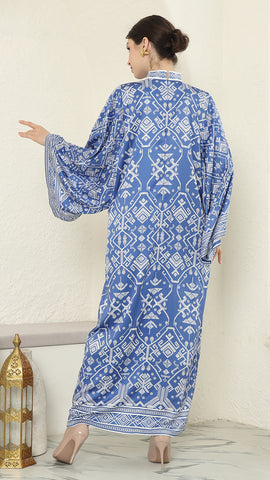 Blue Songket Long Dress