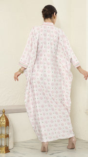 Baby Pink Songket Long Kaftan