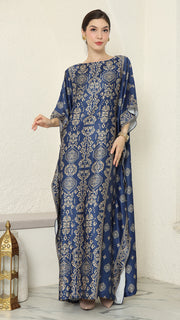 Blue Gold Bali Short Kaftan