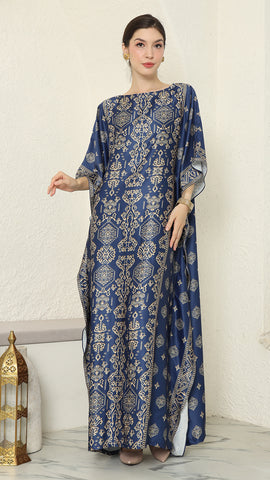 Blue Gold Bali Short Kaftan