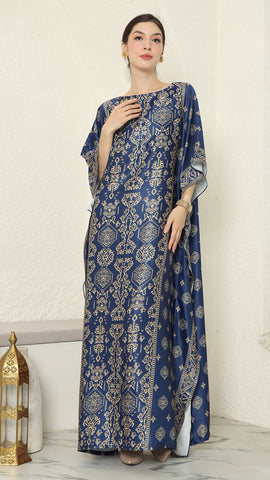 Blue Gold Bali Short Kaftan