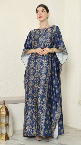 Blue Gold Bali Short Kaftan