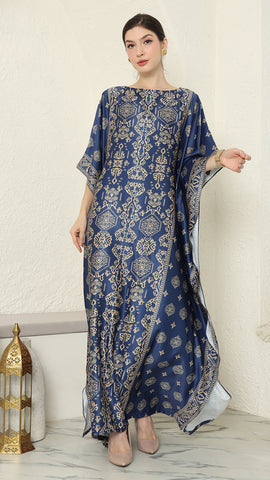 Blue Gold Bali Short Kaftan
