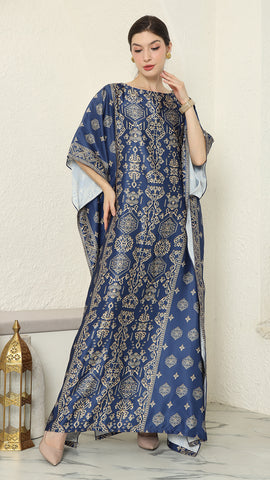 Blue Gold Bali Short Kaftan