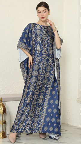 Blue Gold Bali Short Kaftan