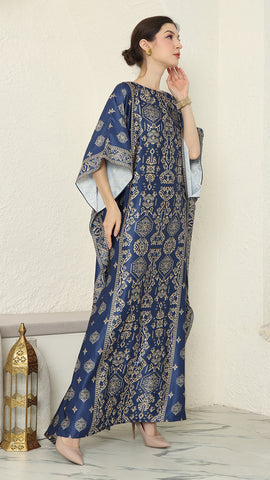 Blue Gold Bali Short Kaftan