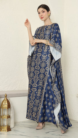 Blue Gold Bali Short Kaftan