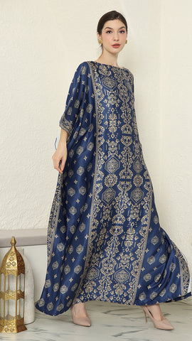 Blue Gold Bali Short Kaftan