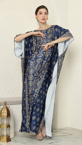Blue Gold Bali Short Kaftan