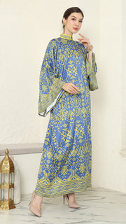 Blue Lime Songket Dress