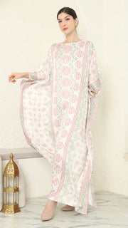 Baby Pink Songket Short Kaftan