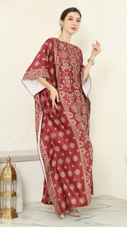 Red Gold Bali Short Kaftan