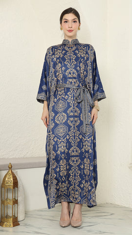 Blue Gold Bali Long kaftan