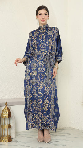 Blue Gold Bali Long kaftan