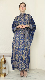 Blue Gold Bali Long kaftan
