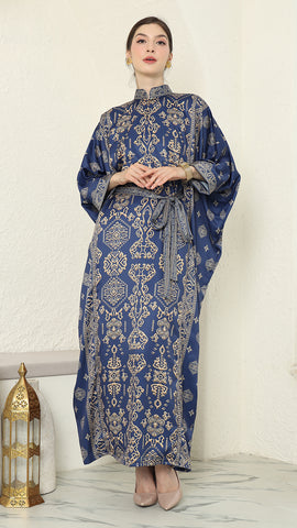 Blue Gold Bali Long kaftan