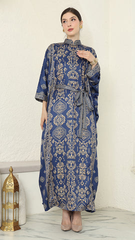 Blue Gold Bali Long kaftan