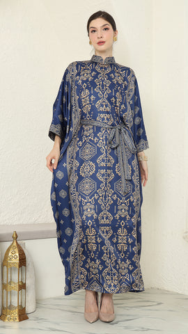 Blue Gold Bali Long kaftan