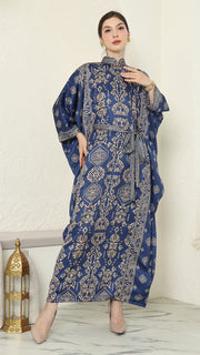 Blue Gold Bali Long kaftan
