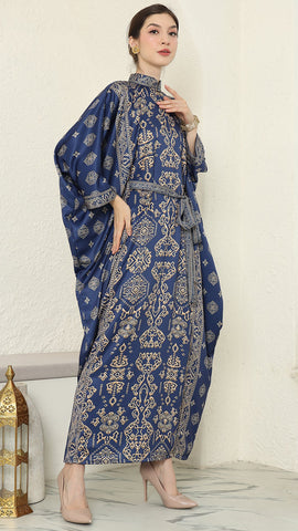 Blue Gold Bali Long kaftan