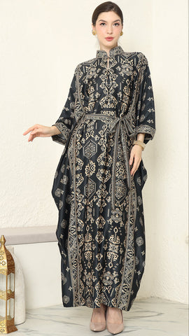 Black Gold Bali Long Kaftan