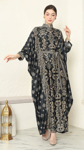 Black Gold Bali Long Kaftan