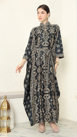 Black Gold Bali Long Kaftan