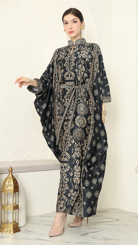 Black Gold Bali Long Kaftan