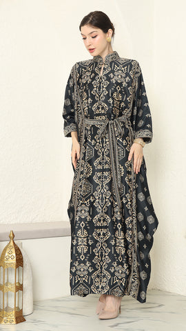 Black Gold Bali Long Kaftan