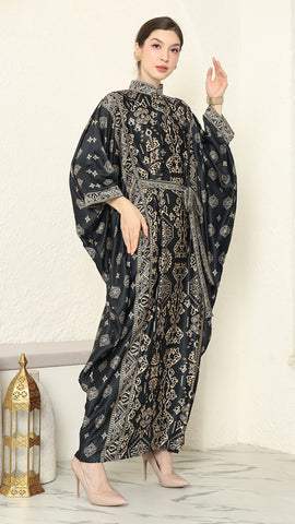 Black Gold Bali Long Kaftan