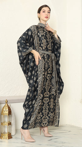 Black Gold Bali Long Kaftan