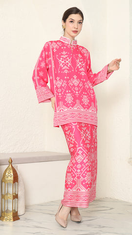 Pink Songket Sarong Set