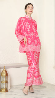 Pink Songket Sarong Set