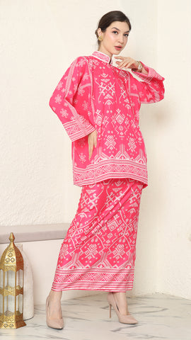 Pink Songket Sarong Set