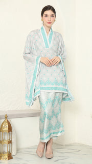 Sea Salt V-neck Songket Sarong Set