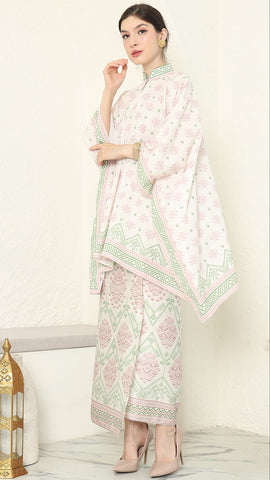 Baby Pink Songket Sarong Set