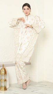 White Gold Tunic Bali Pants Set