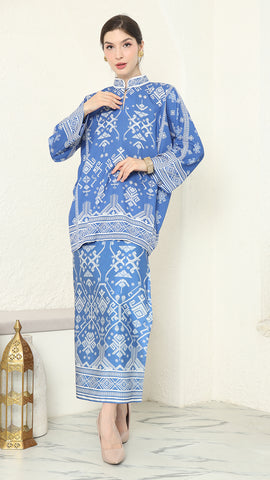 Blue Songket Sarong Set