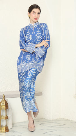 Blue Songket Sarong Set