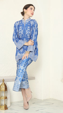 Blue Songket Sarong Set