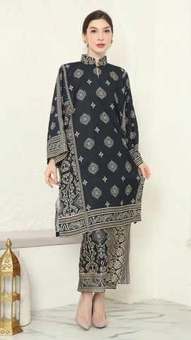 Black Gold Tunic Bali Sarong Set